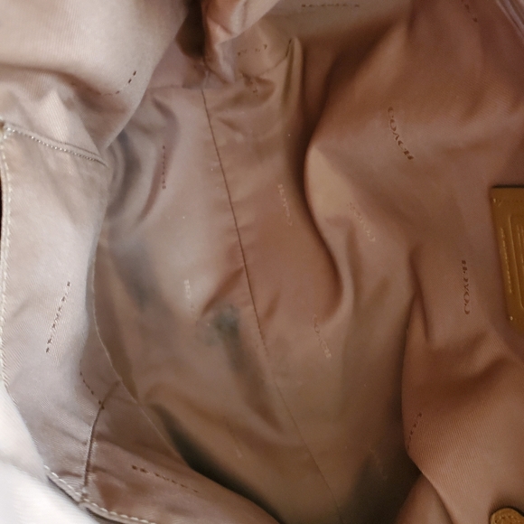 Coach Handbag Taylor Tote Bag Pebble Leather Purse 38312 I'm British Tan? - Picture 6 of 8